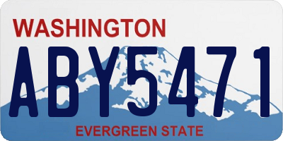 WA license plate ABY5471