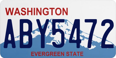 WA license plate ABY5472