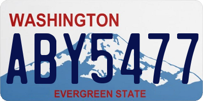 WA license plate ABY5477