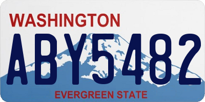 WA license plate ABY5482