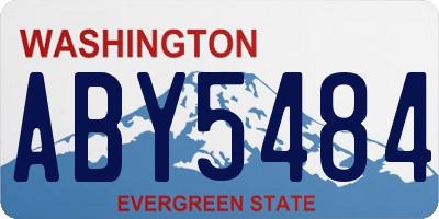 WA license plate ABY5484
