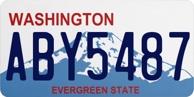 WA license plate ABY5487