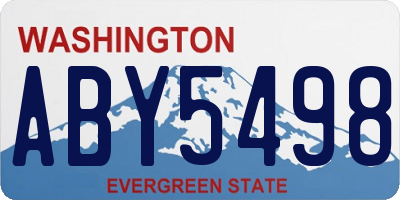 WA license plate ABY5498