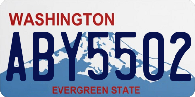 WA license plate ABY5502