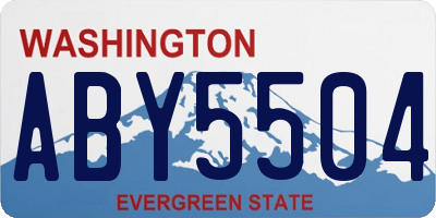 WA license plate ABY5504