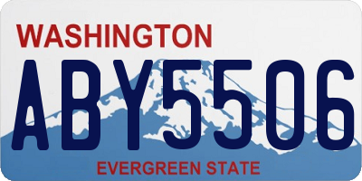 WA license plate ABY5506