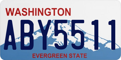 WA license plate ABY5511