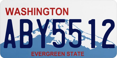 WA license plate ABY5512