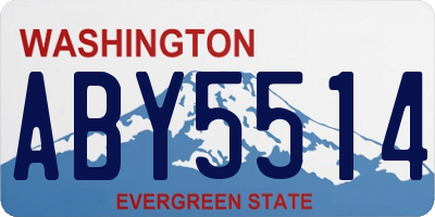 WA license plate ABY5514