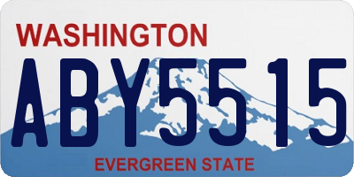 WA license plate ABY5515
