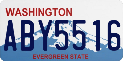 WA license plate ABY5516