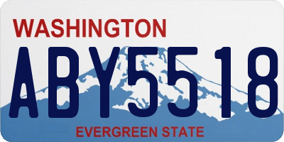 WA license plate ABY5518