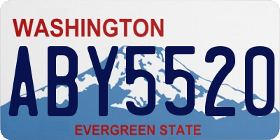 WA license plate ABY5520