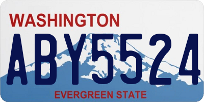 WA license plate ABY5524