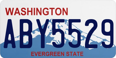 WA license plate ABY5529