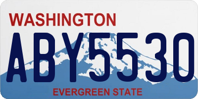 WA license plate ABY5530