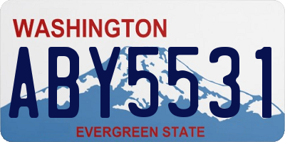 WA license plate ABY5531