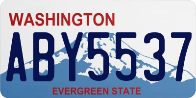 WA license plate ABY5537