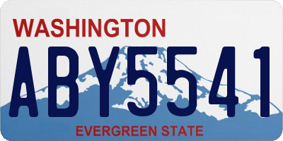 WA license plate ABY5541