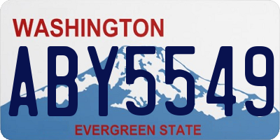 WA license plate ABY5549