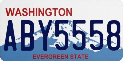 WA license plate ABY5558