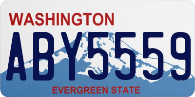 WA license plate ABY5559