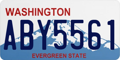 WA license plate ABY5561