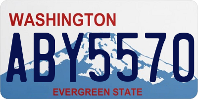 WA license plate ABY5570