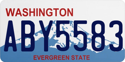 WA license plate ABY5583
