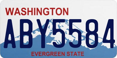 WA license plate ABY5584