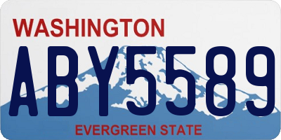 WA license plate ABY5589