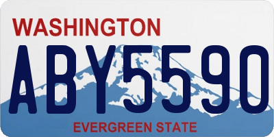 WA license plate ABY5590