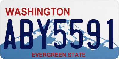 WA license plate ABY5591