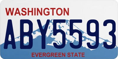 WA license plate ABY5593