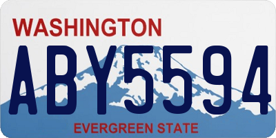 WA license plate ABY5594