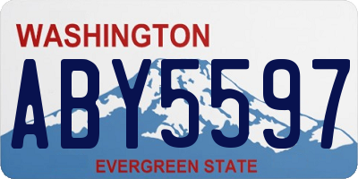 WA license plate ABY5597