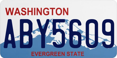 WA license plate ABY5609
