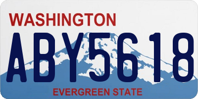 WA license plate ABY5618