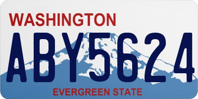 WA license plate ABY5624