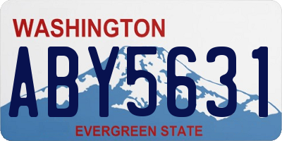 WA license plate ABY5631