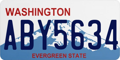 WA license plate ABY5634