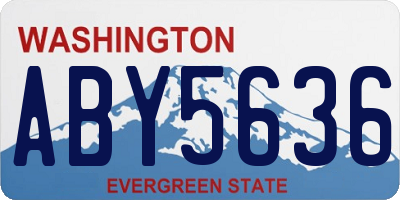 WA license plate ABY5636