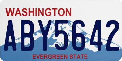 WA license plate ABY5642