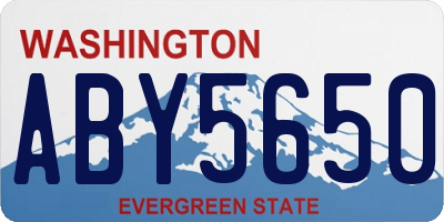 WA license plate ABY5650