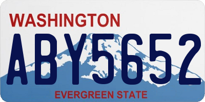 WA license plate ABY5652