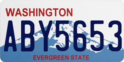 WA license plate ABY5653