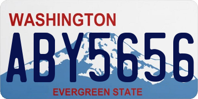 WA license plate ABY5656