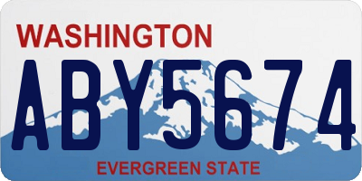 WA license plate ABY5674