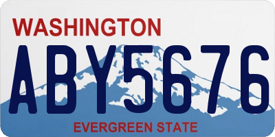 WA license plate ABY5676