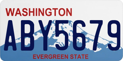 WA license plate ABY5679